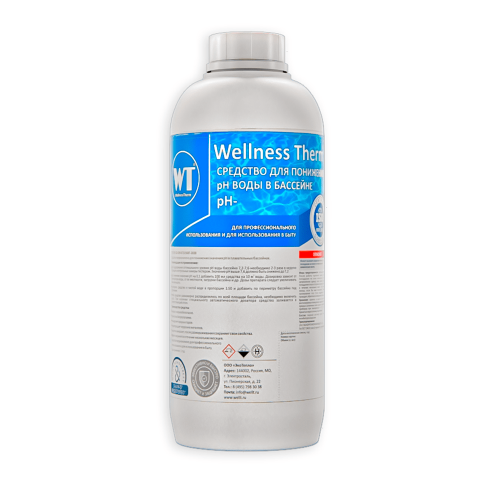картинка Средство Wellness Therm для понижения PH воды в бассейне (PH -) 1 л. от магазина Сантехстрой