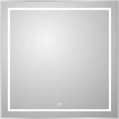 картинка Зеркало BelBagno Kraft SPC-KRAFT-900-800-LED-TCH-WARM 90x80 см, с LED-подсветкой, сенсорным выключателем, антизапотеванием, алюминий от магазина Сантехстрой