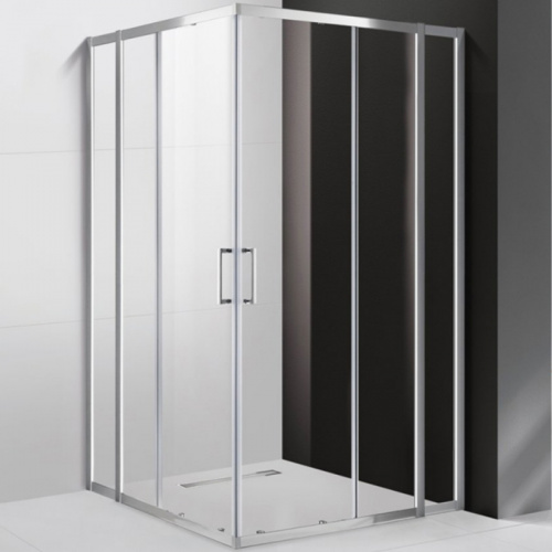 картинка Душевой уголок Cezares Molveno A-22 130х130 MOLVENO-A-22-100+30-C-Cr-IV профиль Хром стекло прозрачное от магазина Сантехстрой