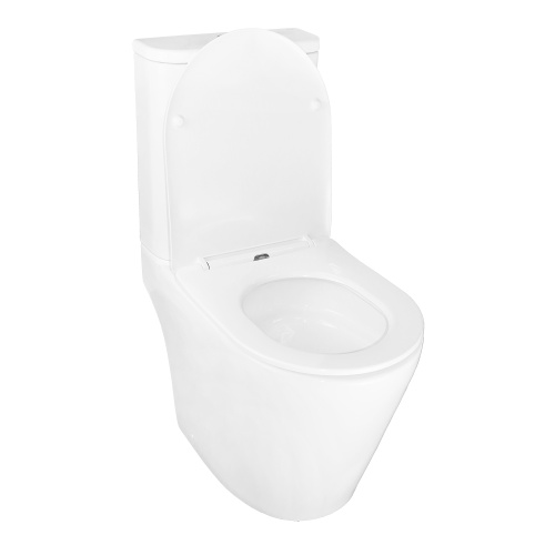 картинка Унитаз-компакт Azario Berton 385х615х805 напольный, безободковый, слив "Торнадо", с быстросъемным сиденьем микролифт (AZ-6093) от магазина Сантехстрой