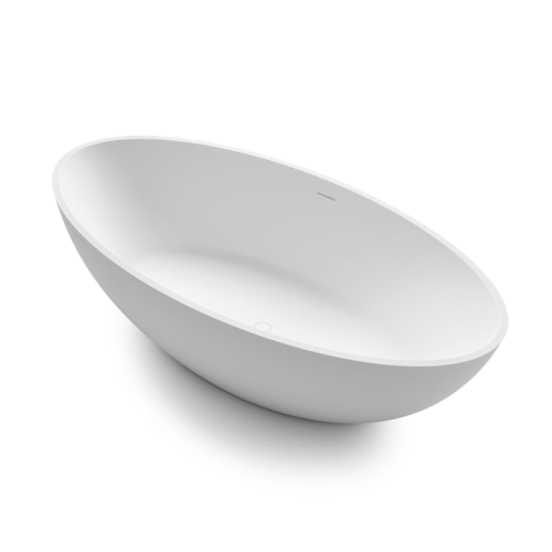 картинка GRUPPO TREESSE CAREZZA Ванна отдельностоящая 1800х850х520 мм., с сливом-переливом и сифоном, SOLID SURFACE, цвет белый матовый от магазина Сантехстрой