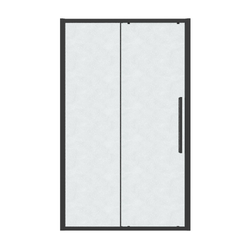 картинка Дверь в нишу 100.K33.02.120.21.02 Cosmo (120*195) черный матовый, стекло шиншилла, 1 место от магазина Сантехстрой