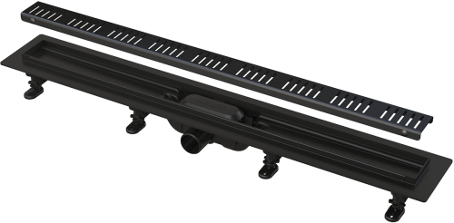 картинка Душевой лоток Alcadrain с черной матовой решеткой (AG101101750) от магазина Сантехстрой