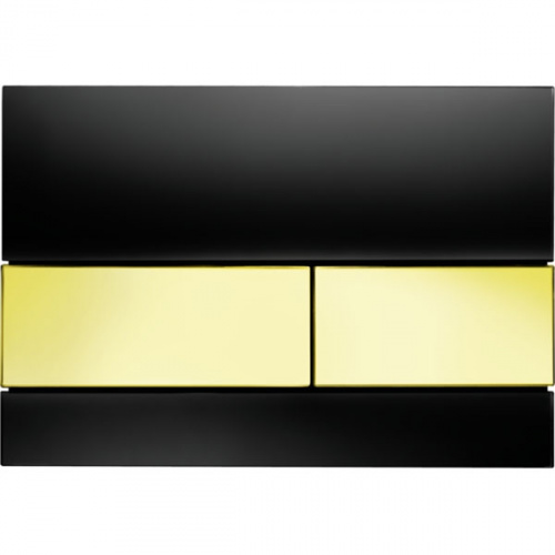 картинка Клавиша смыва Tece Square 9240808 для унитаза Черная Золото от магазина Сантехстрой