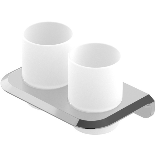 картинка Стакан для зубных щеток Cezares Liner LINER-TUMDS-01 двойной Хром от магазина Сантехстрой