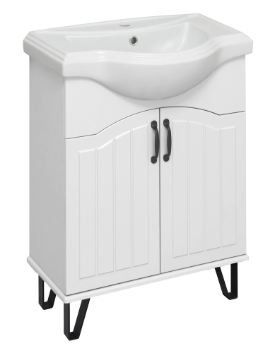 картинка Тумба под раковину Runo белая (под умывальник Классик 65 ) Марсель 65 (00-00001200) от магазина Сантехстрой