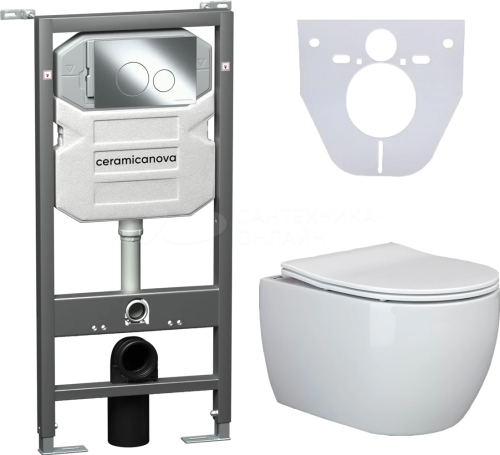 картинка Комплект Ceramica Nova cn3001_1001ch_1000 Белый от магазина Сантехстрой