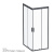 картинка W93G-404-100280-BT Gem S душ.ограждение 100х80 прям.,стекло прозрачное, профиль черный мат.,без подд от магазина Сантехстрой