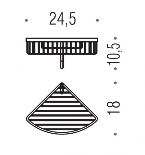 картинка Colombo Angolari Угловая полочка, цвет: хром от магазина Сантехстрой