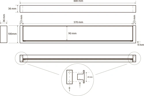 картинка Стеклянная полка Bemeta Gamma 145802312 Хром от магазина Сантехстрой