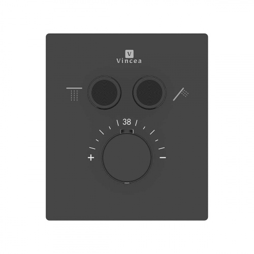 картинка Душевой комплект Inspire VSFW-3I21MT4RMB встраиваемый, термостатический, двухрежимный, черный от магазина Сантехстрой