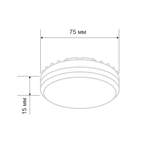 картинка Лампа светодиодная GX53 таблетка 10,5Вт 840Лм AC180~265В 4000К нейтральный свет REXANT от магазина Сантехстрой