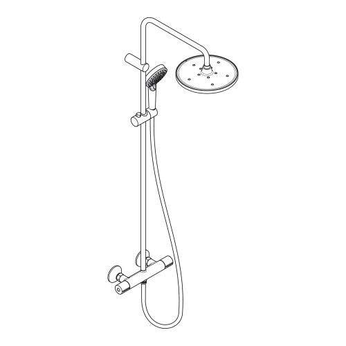 картинка HG Vernis Душевая система hansgrohe Vernis Blend Showerpipe 240 1jet с термостатом 26426670, матовый черный от магазина Сантехстрой