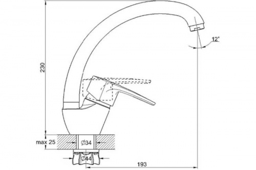 картинка Смеситель для кухни D-Lin хром D150401-1 от магазина Сантехстрой