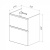 картинка Тумба под раковину Lemark VEON 60см подвесная/напольная, 2 ящ., цвет корпуса, фасада: Белый глянец от магазина Сантехстрой