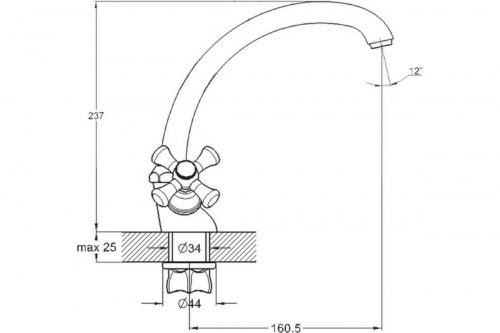 картинка Смеситель для кухни G-lauf с поворот изливом 360 градусов, хром QTZ4-B827 от магазина Сантехстрой