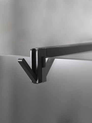 картинка Душевая перегородка Jacob Delafon Serenity 120х200 E14W120-BLV профиль Черный стекло прозрачное от магазина Сантехстрой