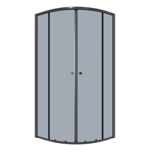 картинка Душевое ограждение Niagara Eco NG-1003-14T (80х80х190) четверть круга,раздвижное,черный,стекло тонированное,1 место от магазина Сантехстрой
