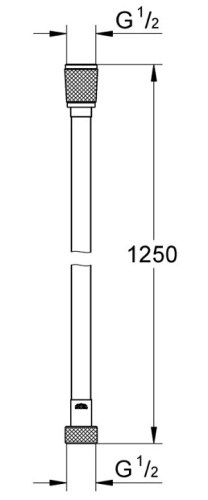 картинка 28362GL1 Silverflex Душевой шланг пластик, 1250 мм, макс. давление до 5 бар, холодный рассвет, глянец от магазина Сантехстрой