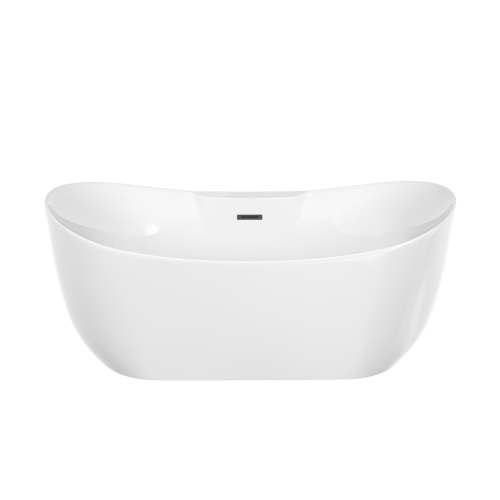 картинка FB17 Ванна акриловая отдельностоящая 1700*800*740мм бел. слив-перелив в комплекте, хром от магазина Сантехстрой