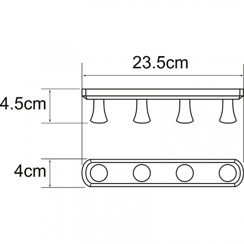 картинка Вешалка для полотенец WasserKRAFT K-1074N Черный от магазина Сантехстрой