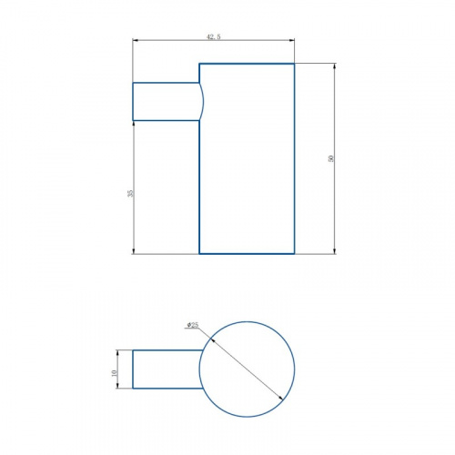 картинка Крючок для ванной комнаты Haiba хром (HB8405-1) от магазина Сантехстрой
