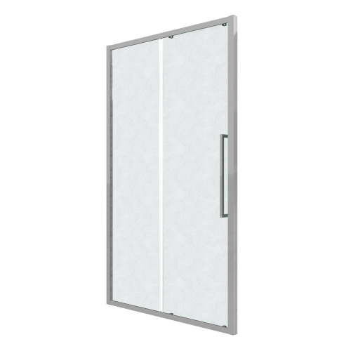 картинка Дверь в нишу 100.K33.02.100.10.02 Cosmo (100*195) хром, стекло шиншилла, 1 место от магазина Сантехстрой