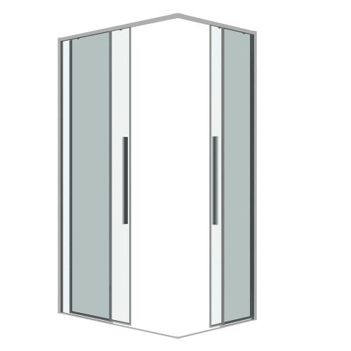 картинка Душевое ограждение Grossman Galaxy 300.K33.01.9070.10.00 (90х70х195) прямоугольник,раздвижная,хром,стекло прозрачое, 1 место от магазина Сантехстрой