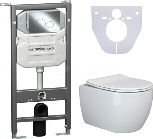 картинка Комплект Ceramica Nova cn3001_1001ch_1000 Белый от магазина Сантехстрой