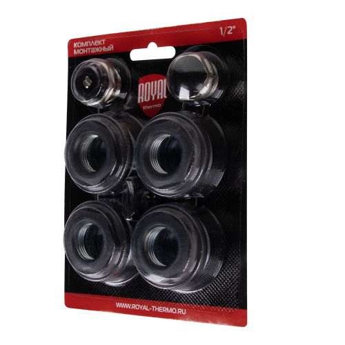 картинка Комплект монтажный Royal Thermo 1”х 1/2quot; черный от магазина Сантехстрой