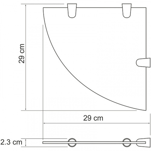 картинка Стеклянная полка WasserKRAFT K-533BRUSHED GOLD угловая Золото матовое от магазина Сантехстрой