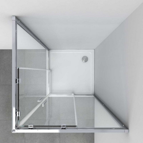 картинка Душевой уголок Soft VSS-3SO900CLB, 900*900, черный, стекло прозрачное от магазина Сантехстрой