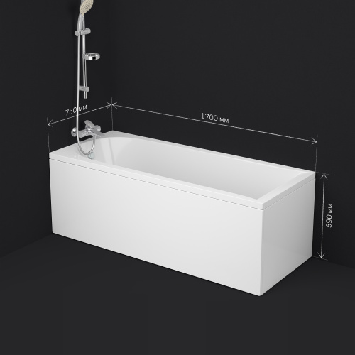 картинка W72A-170-075W-A2 Ванна акриловая Spirit 170x75 от магазина Сантехстрой