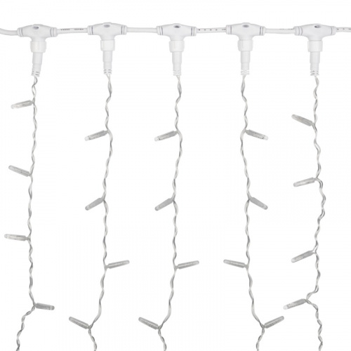 картинка Гирлянда Светодиодный Дождь 2х1,5м,  эффект мерцания,  прозрачный провод,  230 В,  диоды ТЕПЛЫЙ БЕЛЫЙ от магазина Сантехстрой