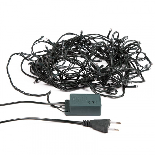 картинка Гирлянда Твинкл Лайт 10 м,  темно-зеленый ПВХ,  80 LED,  цвет: Синий от магазина Сантехстрой