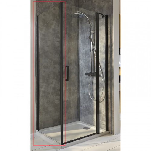 картинка Душевая стенка Jacob Delafon Contra 90 E22FT90-BL профиль Черный матовый стекло прозрачное от магазина Сантехстрой