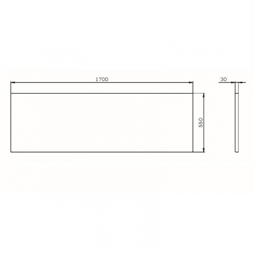 картинка W84A-170-070W-P Func панель фронтальная для ванны 170х70/75/80 от магазина Сантехстрой