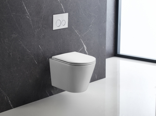 картинка Подвесной унитаз безободковый Terminus Классик 540х365 белый от магазина Сантехстрой