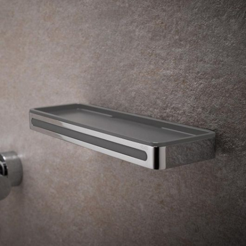 картинка Полка Keuco Plan 14959010038 хром/светло-серый от магазина Сантехстрой