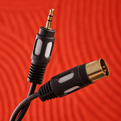 картинка Шнур DIN 5 Pin - Stereo 3,5мм,  1,5м (GOLD) REXANT от магазина Сантехстрой