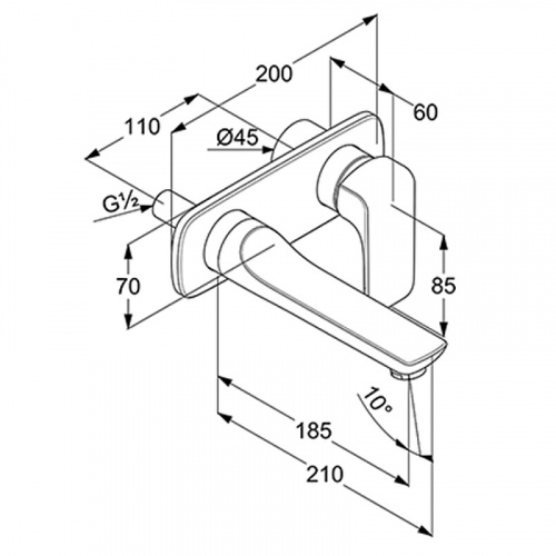 картинка Смеситель для раковины Kludi 412440575 Хром от магазина Сантехстрой