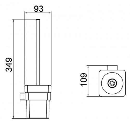 картинка Щетка для туалета Timo Selene (14061/03) черный от магазина Сантехстрой