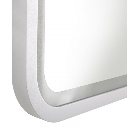 картинка Зеркало Art&Max Genova AM-Gen-800-800-DS-F-White 80х80 с подсветкой, белый матовый от магазина Сантехстрой
