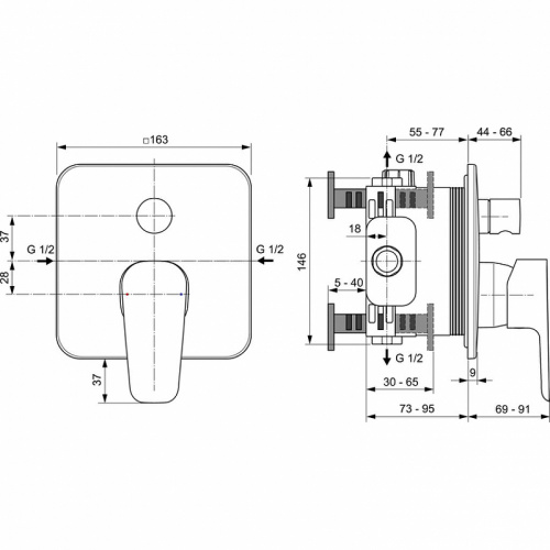 фото смеситель для душа ideal standard cerafine model d a7348aa хром
