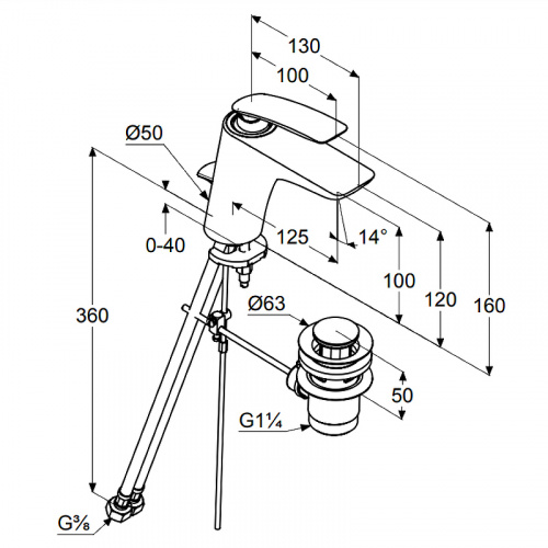 картинка Смеситель для раковины Kludi 520230575 Хром от магазина Сантехстрой