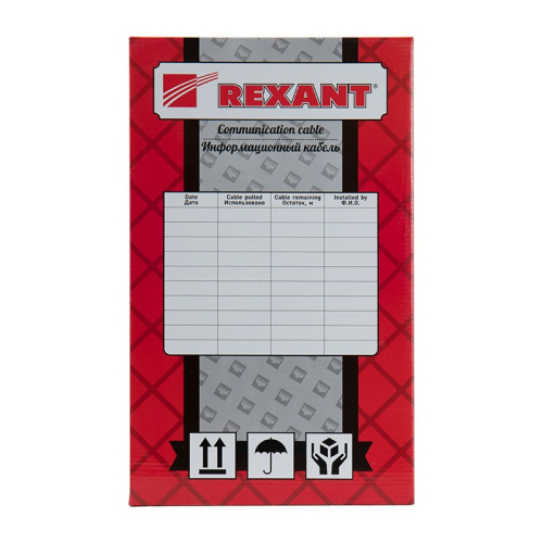 картинка Кабель витая пара F/UTP,  CAT 5e,  ZH нг(А)-HF,  4PR,  24AWG, INDOOR, SOLID,  оранжевый,  305 м,  REXANT от магазина Сантехстрой
