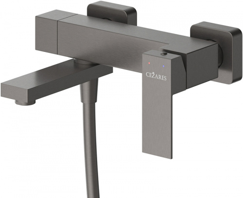 фото смеситель для ванны cezares slider slider-vd-gm оружейная сталь