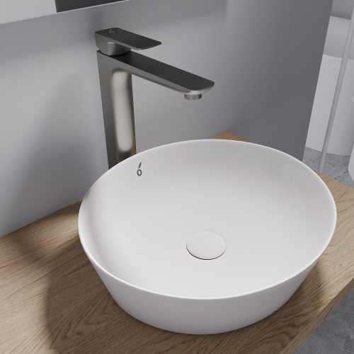 картинка Смеситель для раковины Oliveeka OL-239003-BGM, матовый оружейный металл от магазина Сантехстрой