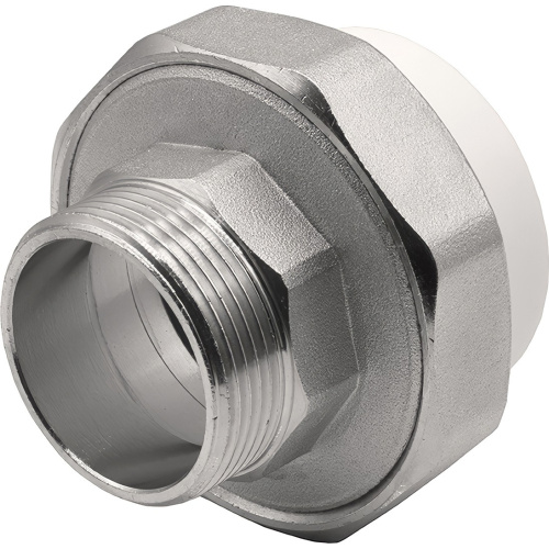 картинка Муфта THERMOLIGHT комбинированная разъемная PP-R НР 50х1 1/2quot; белый (4/36) от магазина Сантехстрой