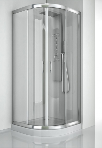 картинка Душевой уголок Aquanet Alfa NAA2142 100x100 профиль Хром стекло прозрачное от магазина Сантехстрой